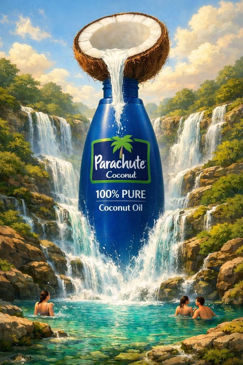 Surreal premium commercial illustration for [BRAND NAME]...