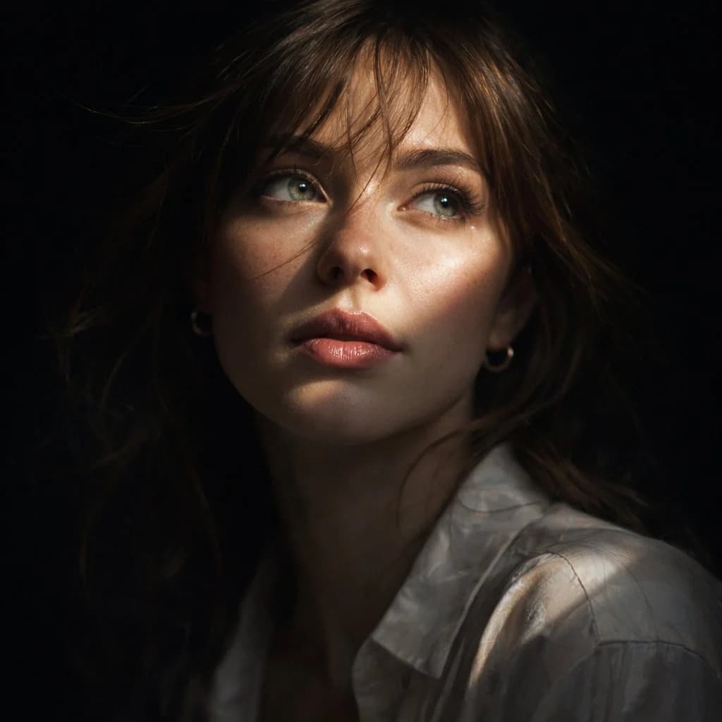 Hyper-realistic cinematic Create an 8k close-up portrait of ...