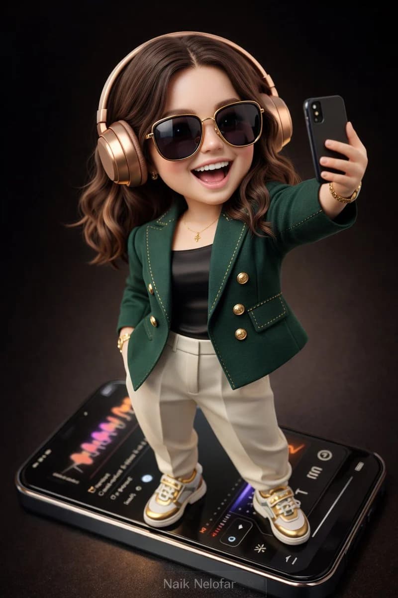 Create a high-detail 3D semi-realistic chibi character with ...